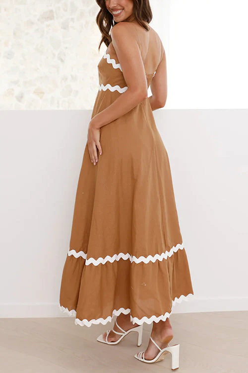 Ric Rac Print Cami Midi DressClistos