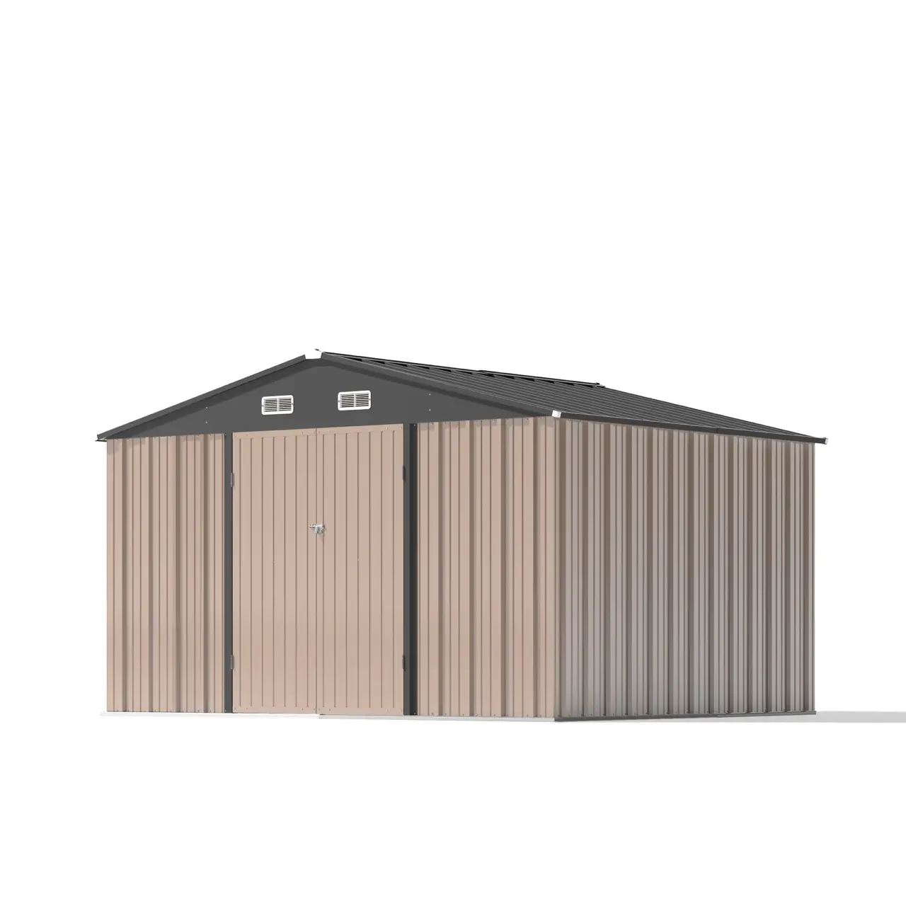Patiowell 10x8 Metal Shed Pro With an Optional Floor Base