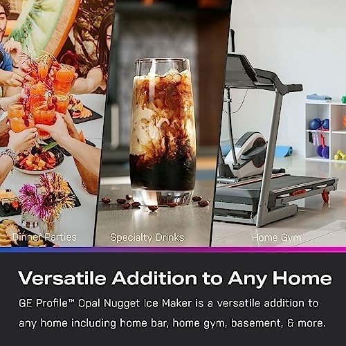 Chewable Crunchable Countertop Nugget Ice Maker, Scoop included, 38 lbs in 24 hours, Pellet Ice Machine with WiFi & Smart Connected, Stainless Steel