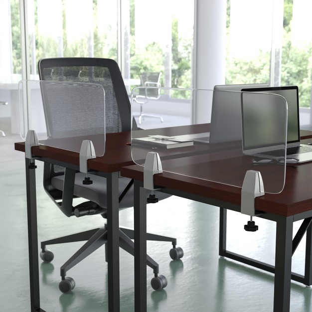 Flash Furniture Clear Acrylic Desk Partition hardware Included