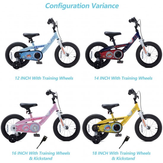Chipmunk Boys Girls Kids Bike Submarine Steel Cycle 3-9 Years 12 14 16 18 Inch Bike Training Wheels Kickstand Blue Yelleow Pink Child’s Bicycle