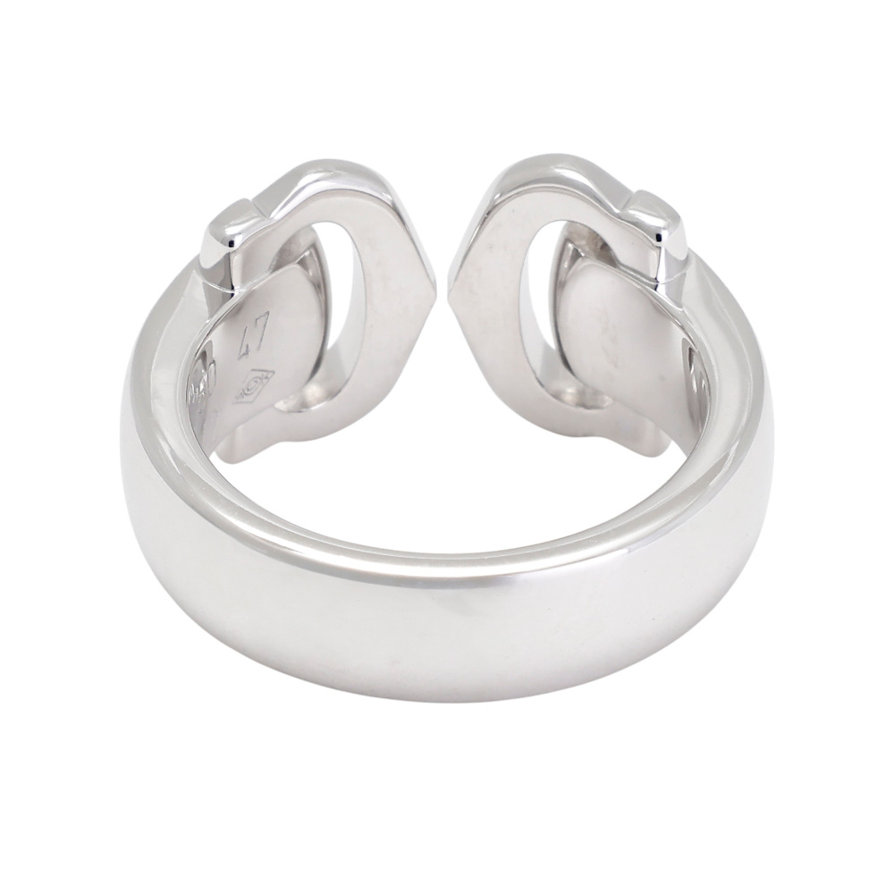 Cartier 2C Boucurse Ring 18K White Gold Diamond