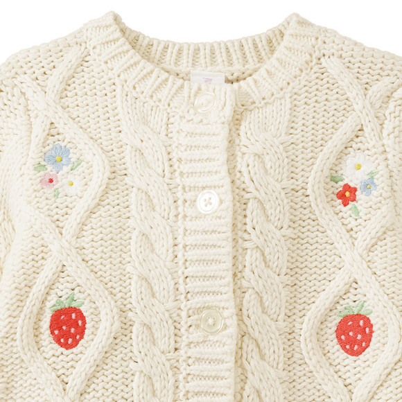 Topomini Baby Strickjacke mit Stickereien