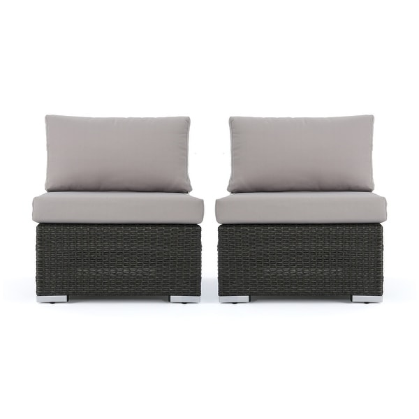 Santa Rosa Wicker Outdoor Armless Club Chair by Christopher Knight Home