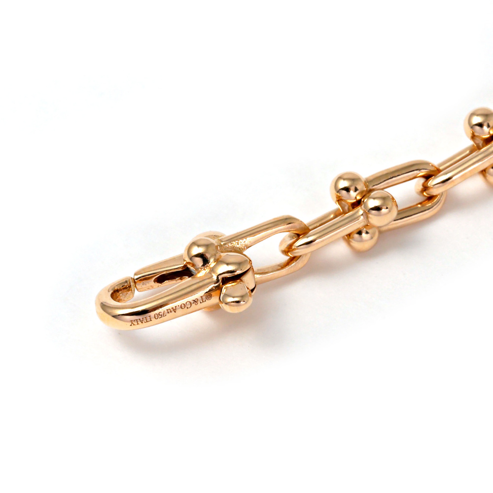 Tiffany & Co. Hardware Microlink Bracelet 18K Rose Gold 60423431