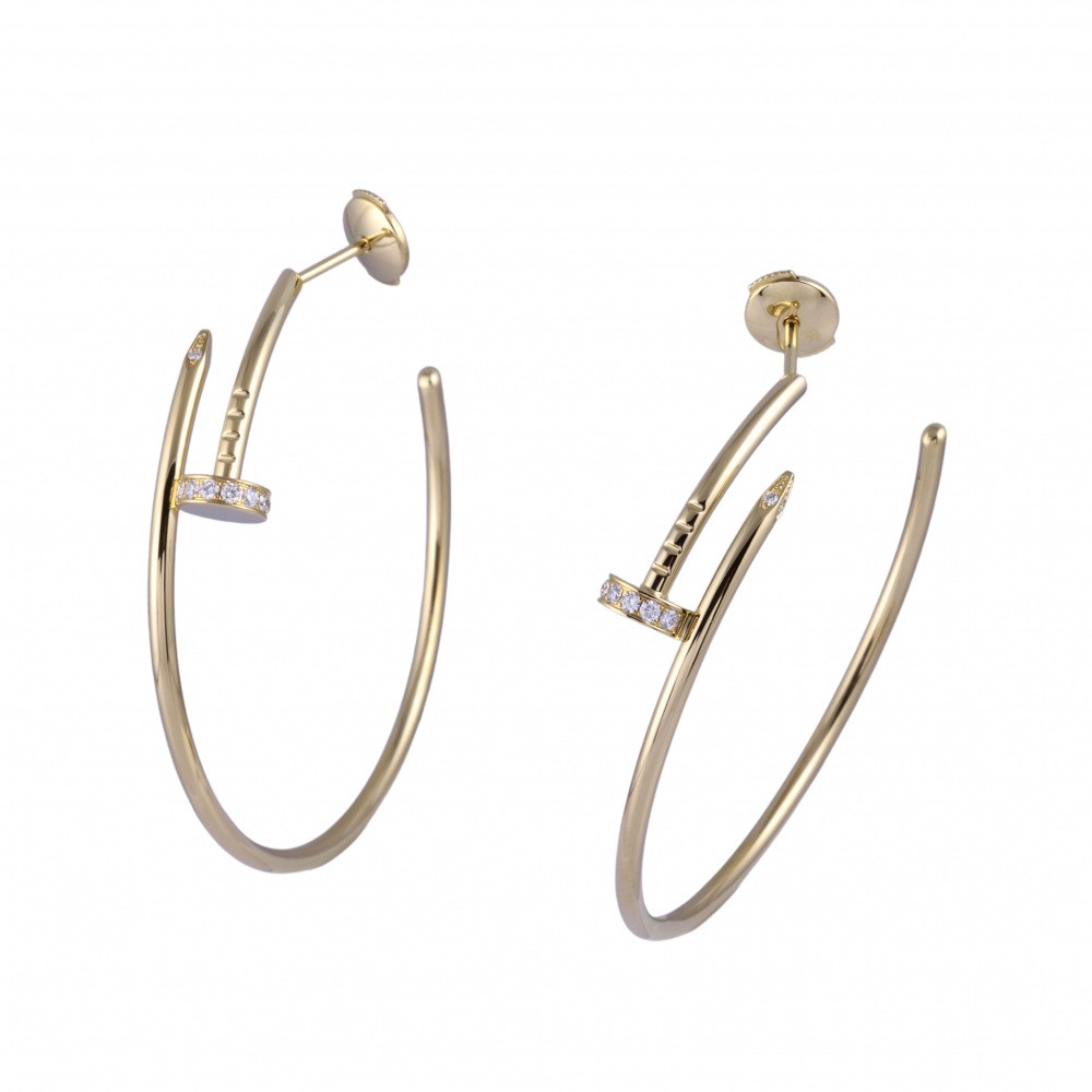 Cartier Juste un Clou Earrings 18K Yellow Gold Diamond B8301225