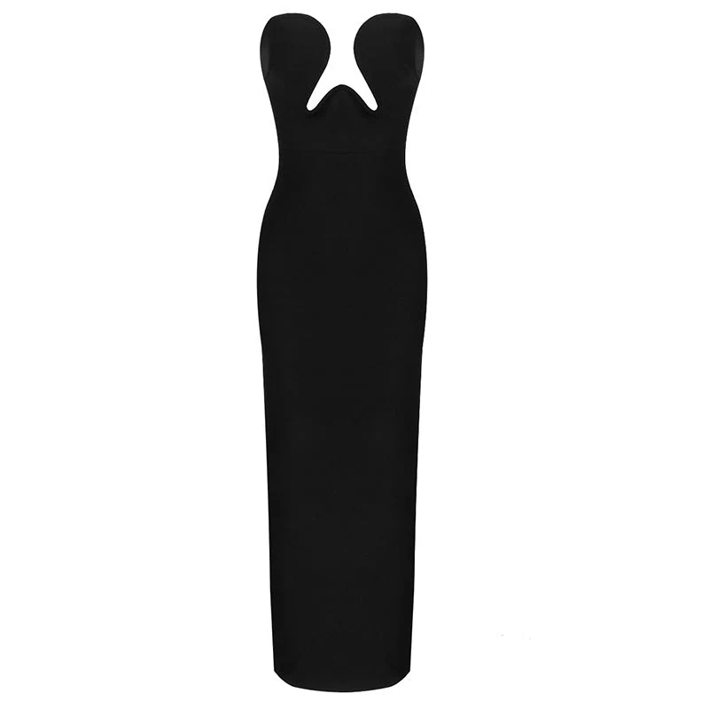 Long Slit Maxi Dress | Elegant Bodycon Evening GownClistos