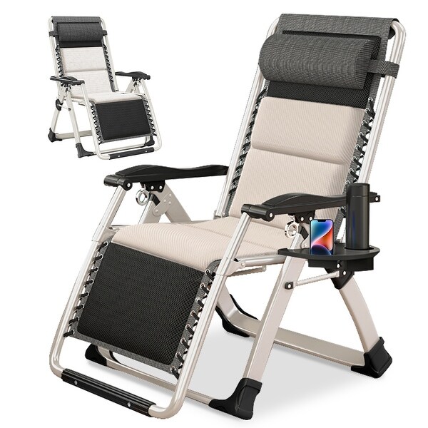 DoCred Zero Gravity Chair,Folding Lawn Chaise Recliner Lounge Chair