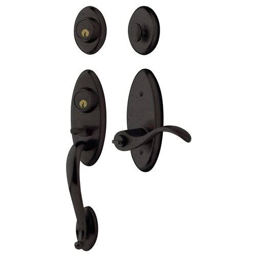 Baldwin 85345.2LFD Landon Dummy Two Point Handleset with Left Handed - Lifetime Polished Brass