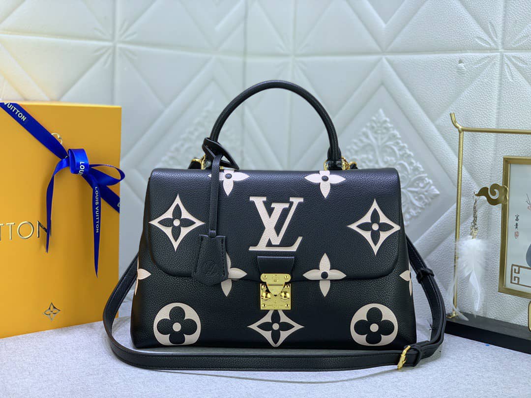 Louis Vuitton Madeleine Bb Black And Beige 24Cm M45978