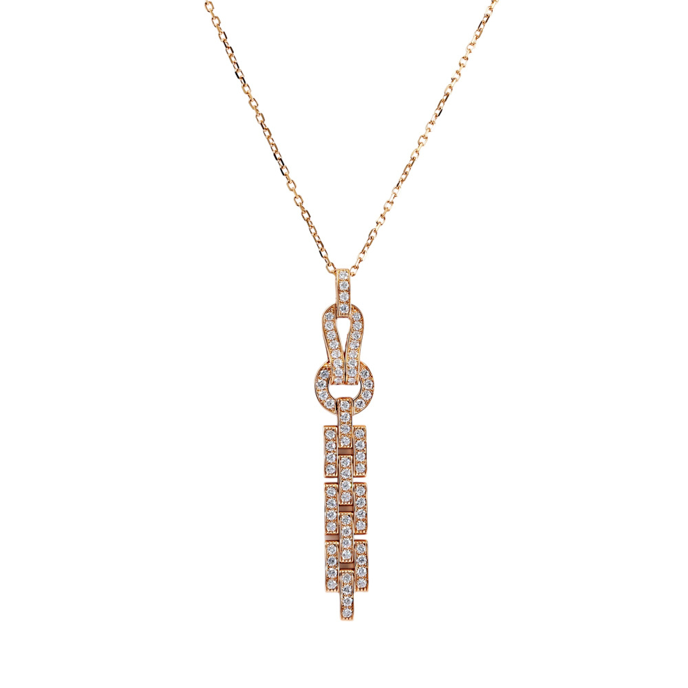 Cartier Agraf Necklace 18K Rose Gold Diamond N7424320