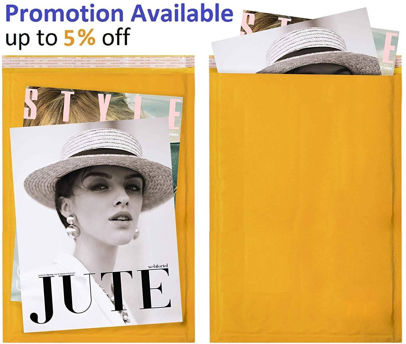300 Pack Kraft Self Seal Bubble Mailers Padded Envelopes 10.5x22 x 15x22