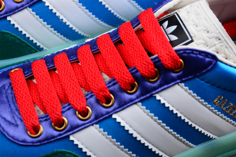 Adidas X Gucci Gazelle Shoes Blue/Cloud White/Green/Red 103660
