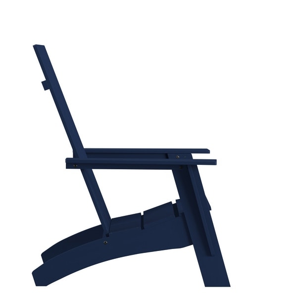 Modern Dual Slat Back Adirondack Style Patio Chair