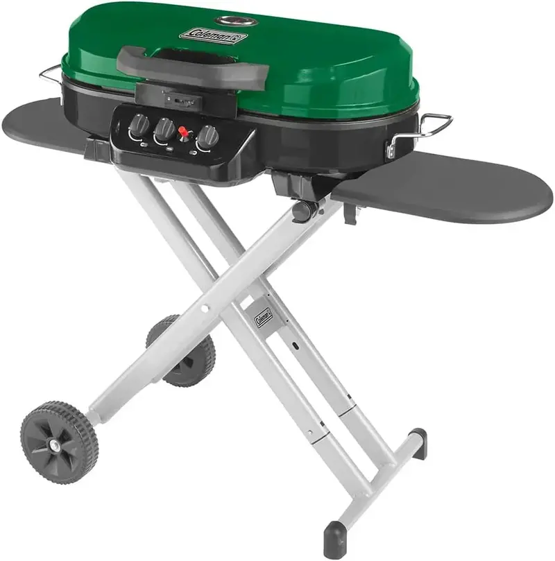 RoadTrip 285 Portable Propane Grill — Stand-Up Design with 3 Adjustable Burners & Instastart Ignition