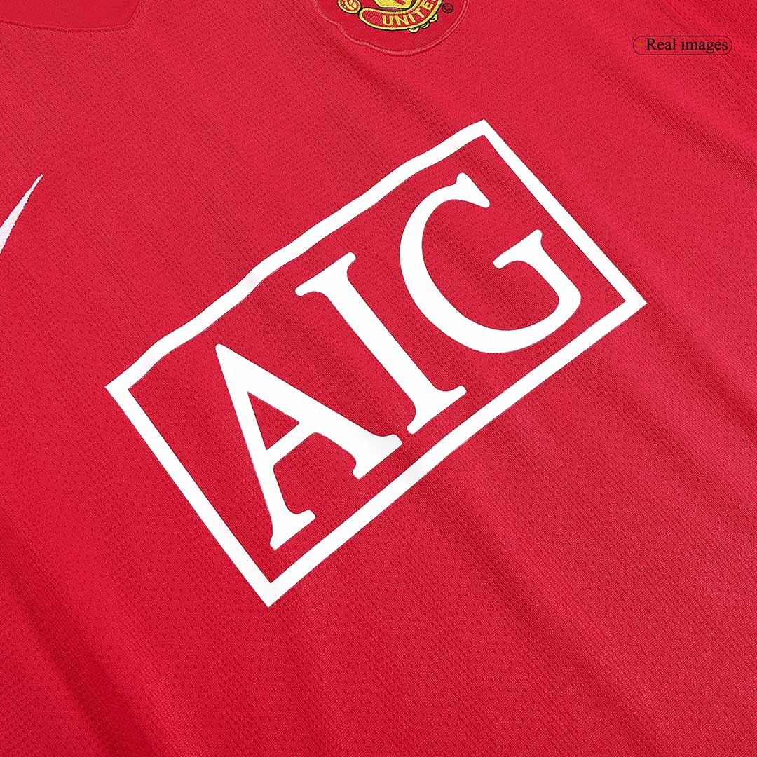 Retro Soccer Jersey RONALDO #7 Manchester United Home Long Sleeve 2007/08