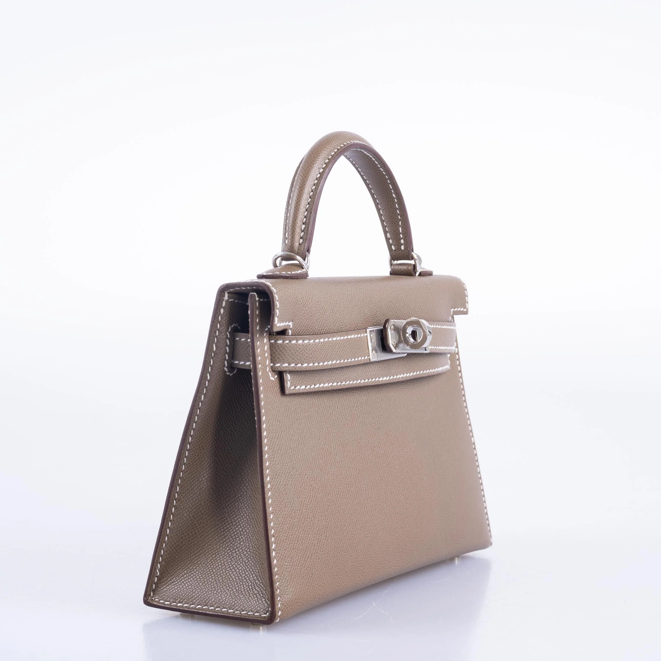 Hermès Mini Kelly 20 Etoupe Epsom Palladium Hardware