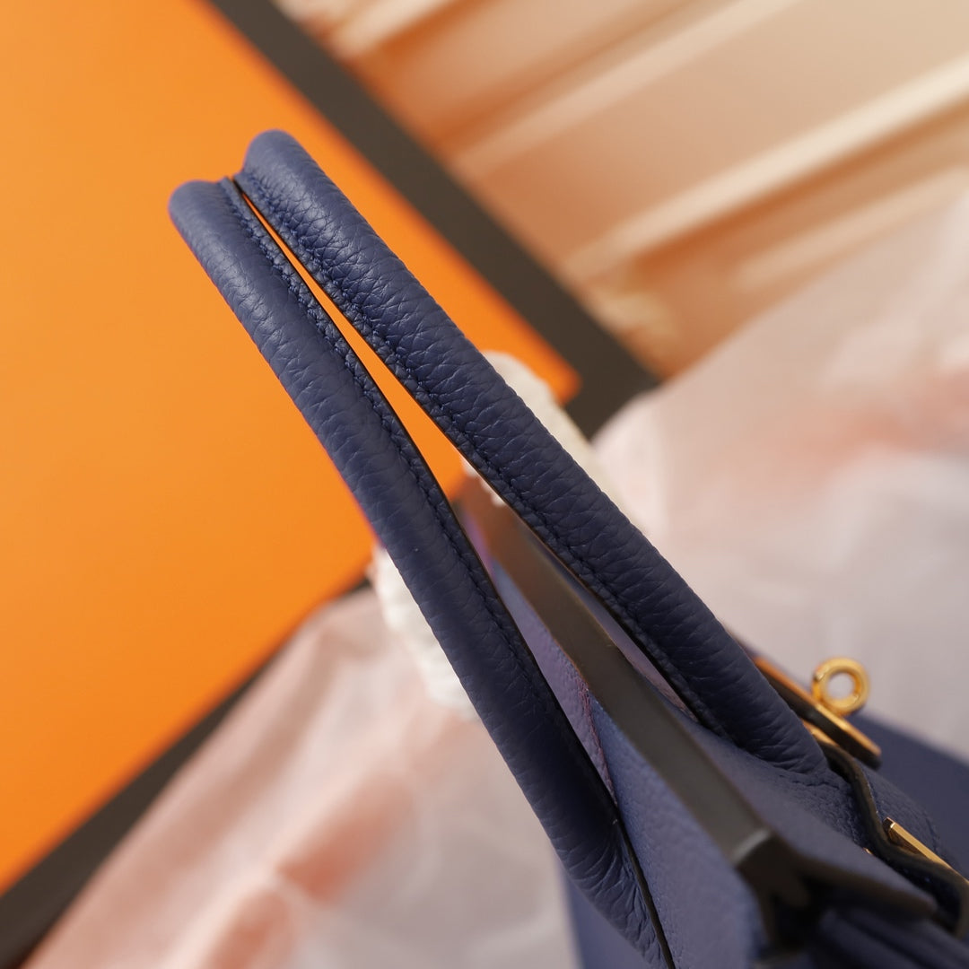 Hermes Birkin Bag 35 Navy Togo Gold Hardware