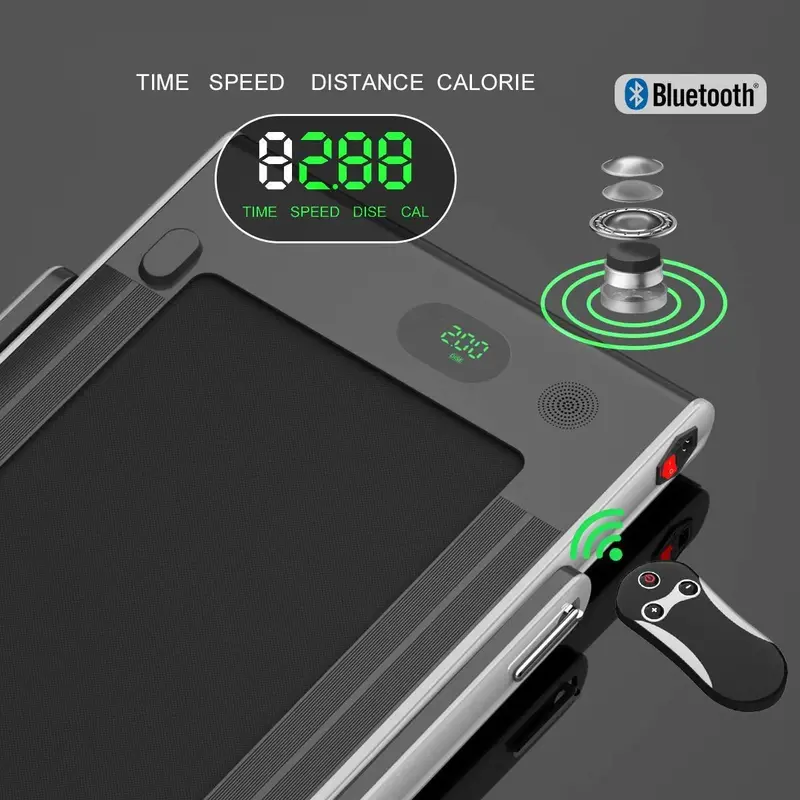 Under-Desk Walking Pad — 340-LB Capacity Treadmill with Handlebar & App Connectivity