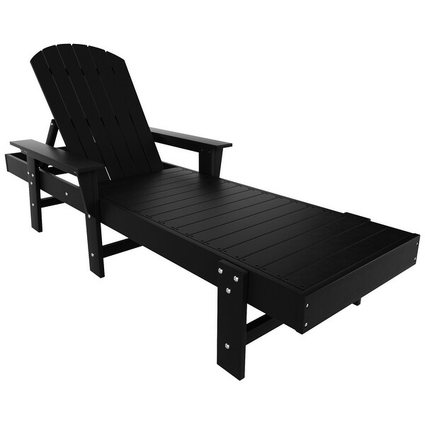 Polytrends Altura Poly EcoFriendly All Weather Reclining Chaise Lounge with Arms