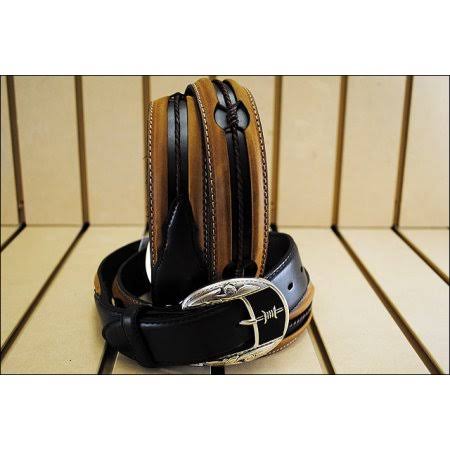 Justin Fenced in Men's Belt- Copper