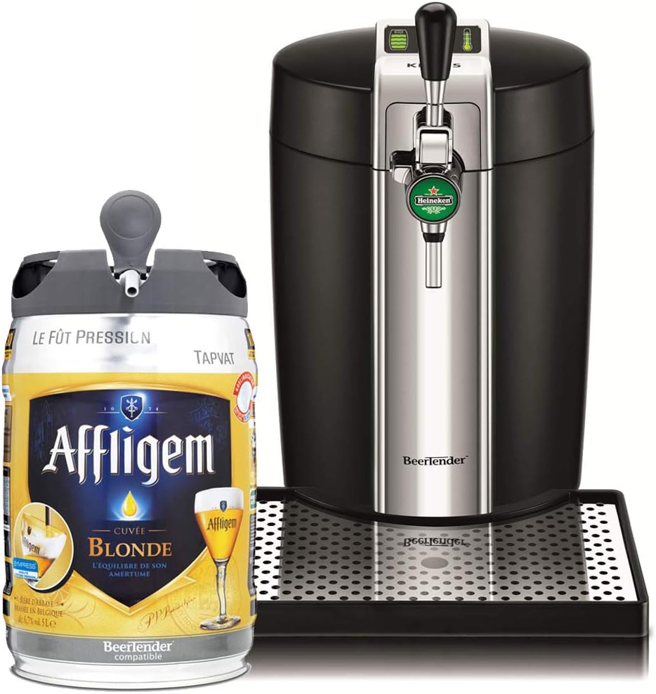 Machine à bière pression, Compatible avec les fûts de 5 L, Tireuse à bière, Pompe à bière, Indicateur température, Indicateur volume restant VB700800