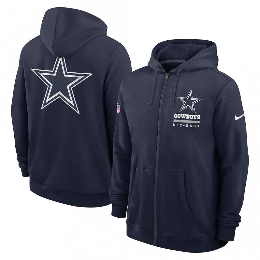 Men's Dallas Cowboys Utility Player Sideline NFL Full-Zip Hoodie