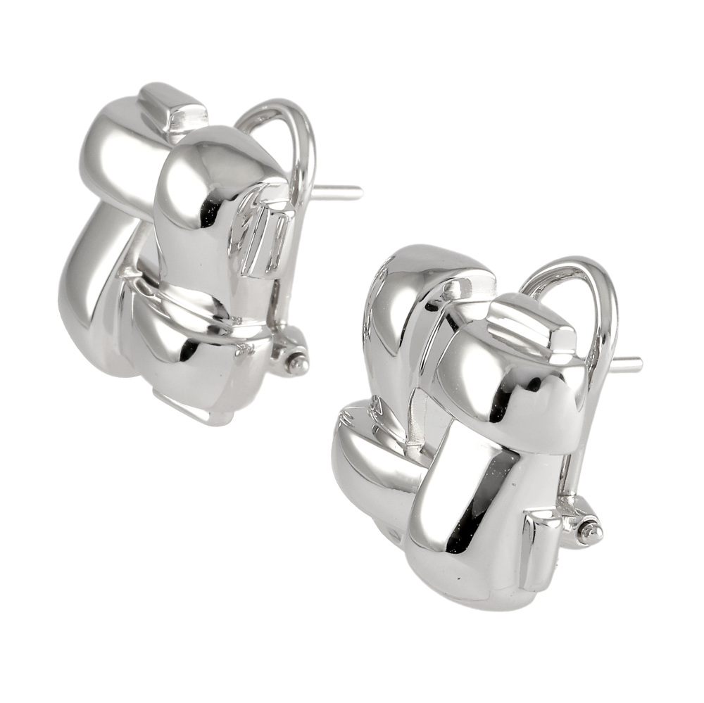 Tiffany & Co. Tiffany Woven Mesh K18WG White Gold Earrings