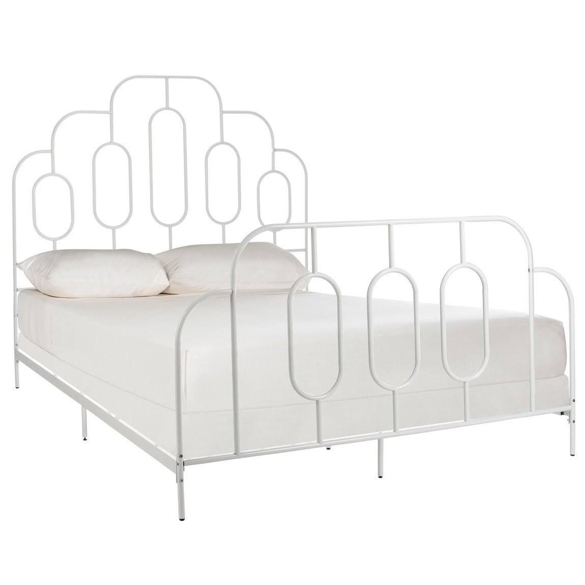 Safavieh Paloma Full Metal Retro Bed, White