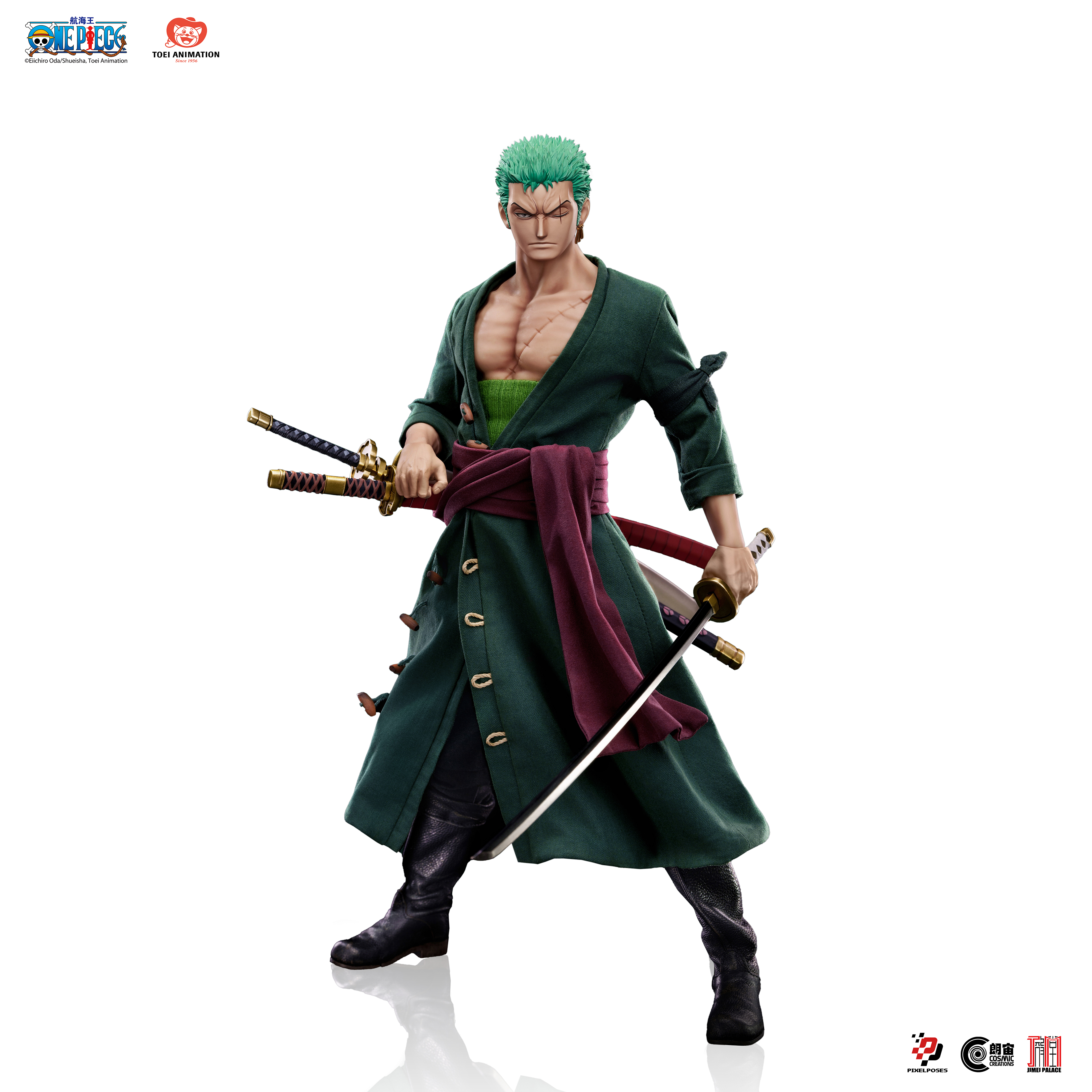 Officially Licensed 《ONE PIECE》Pixel Poses Roronoa Zoro 1/6 Scale Platinum Silicone Action Figure
