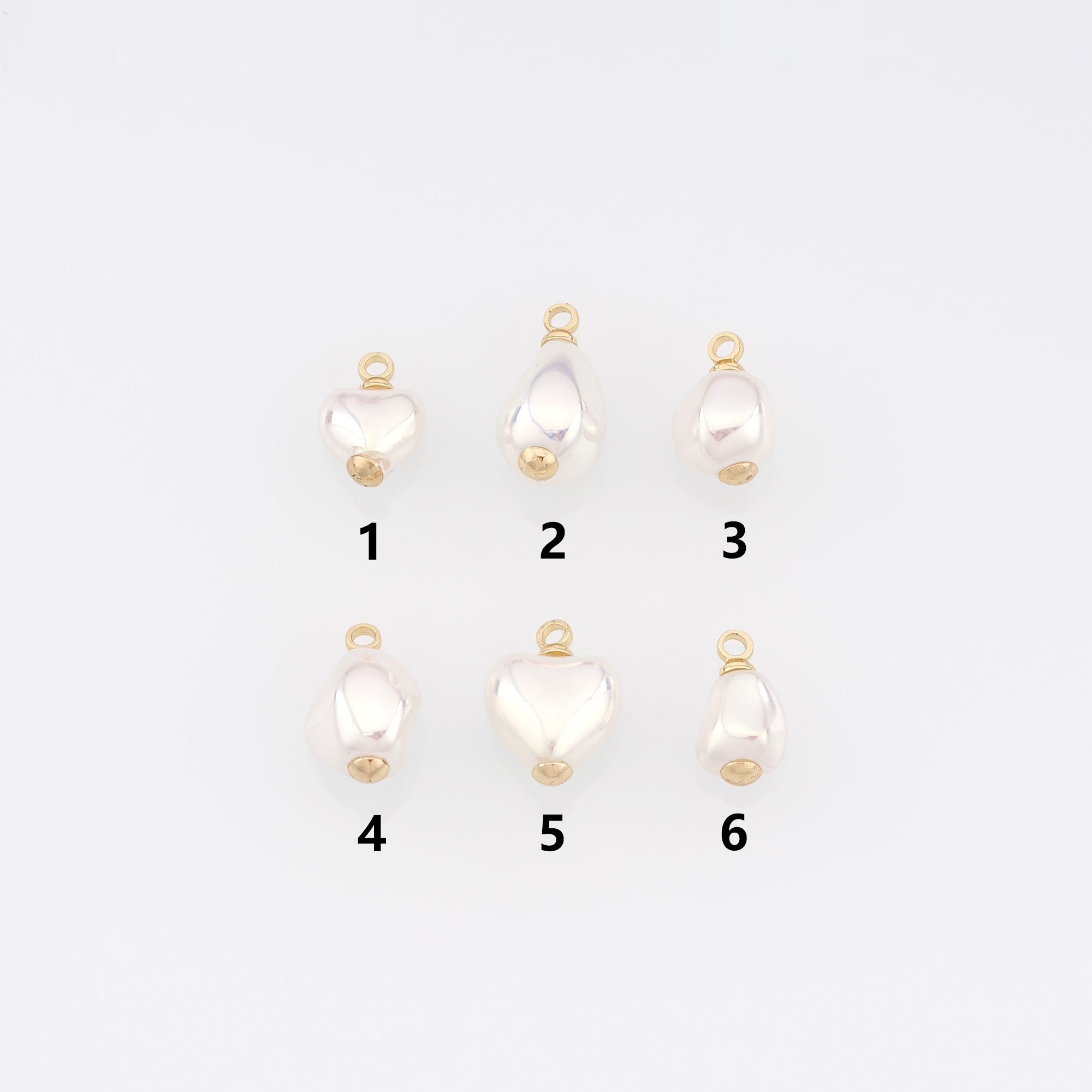 18K Gold Filled Pearl Pendant,Pearl Charm Earrings Necklace for DIY Jewelry Making Supply
