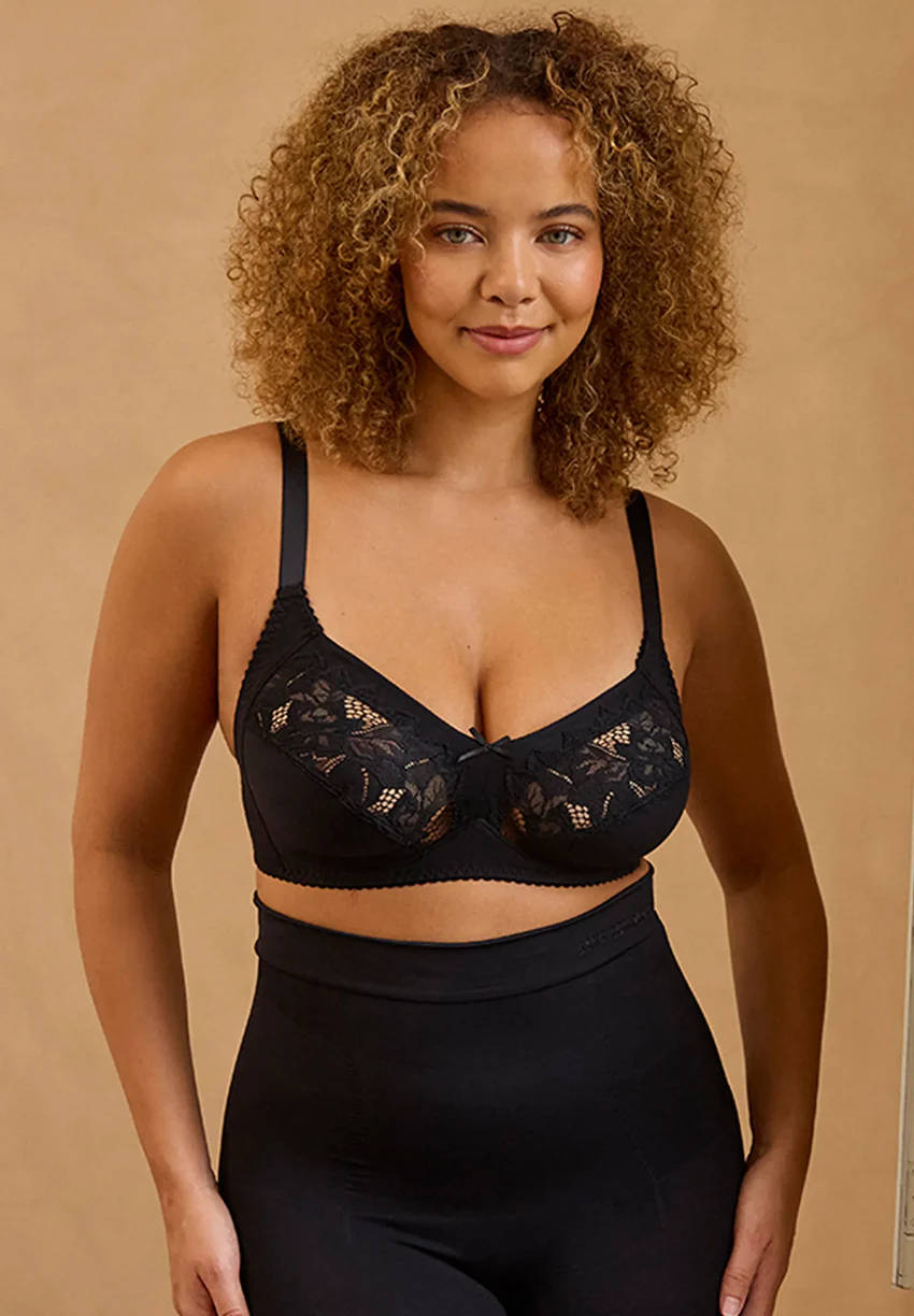 Soutien-gorge emboîtant Coton Plus sans armatures Coton d'Arum Noir