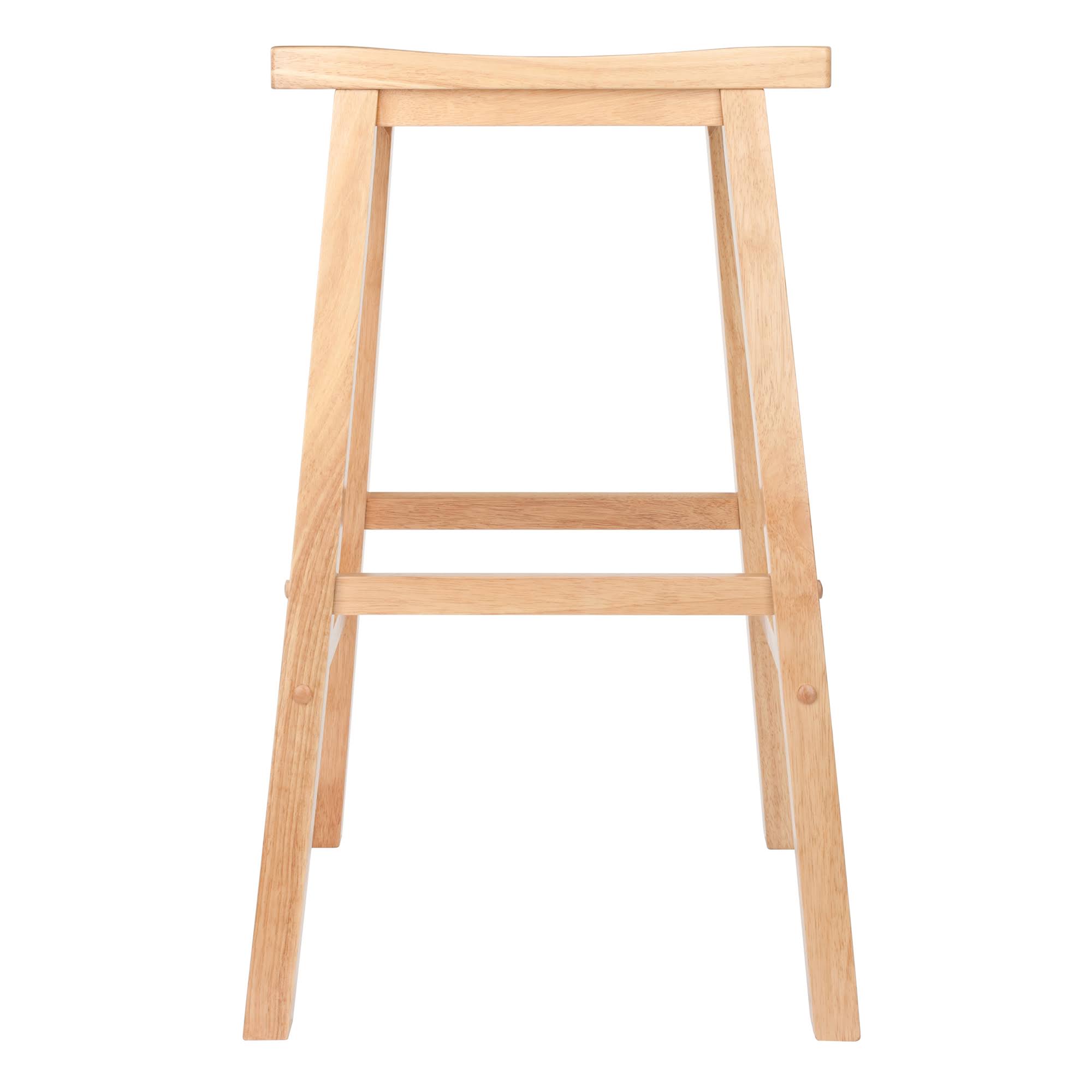 28.75” Beige Satori Saddle Seat Stool Beech