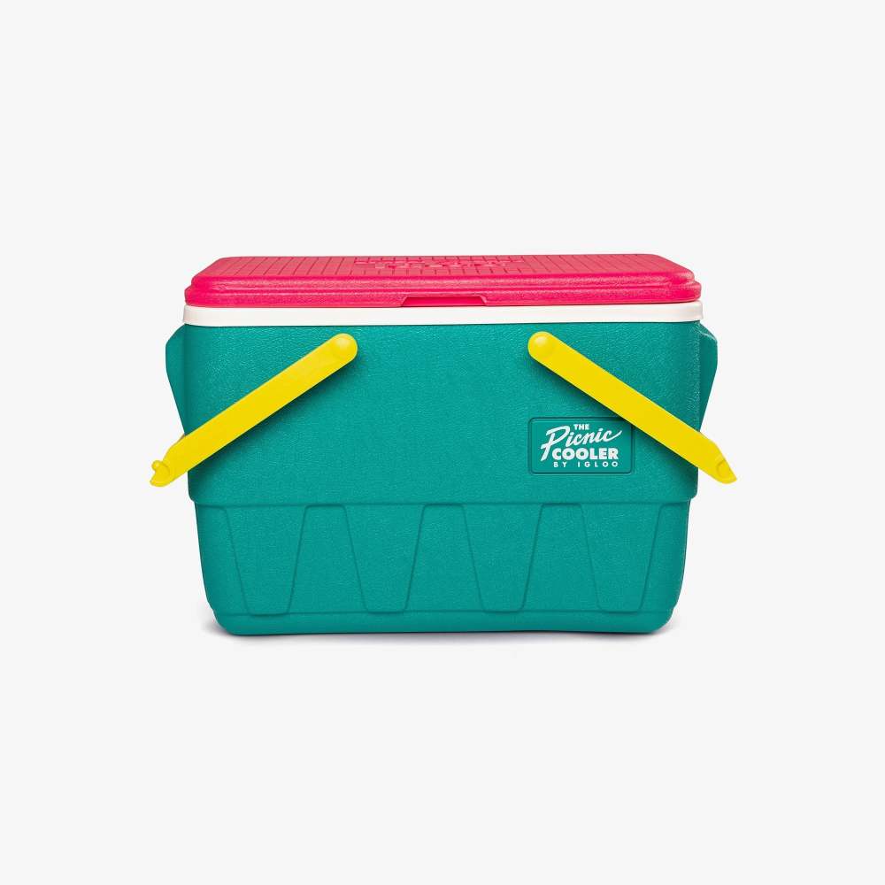 Retro Picnic Cooler Jade/Bold Magenta/Livewire Yellow 25qt
