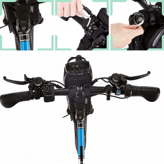 350W Folding E-Bike Adult Electric Mountain Bike 26 Inch Folding Electric Bicycle with Removable 36V/8 Ah Lithium-Ion Battery, Full-Suspension E-MTB, 21 Speed Gear