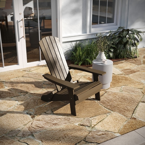 AllWeather Poly Resin Folding Adirondack Chair