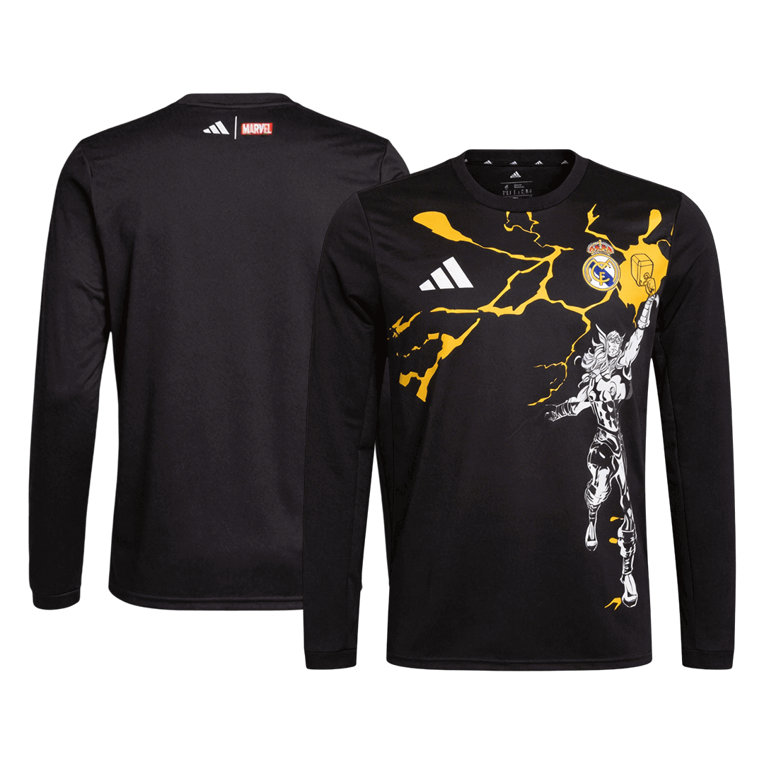 Real Madrid X Marvel Long Sleeve Jersey 25/26 Black