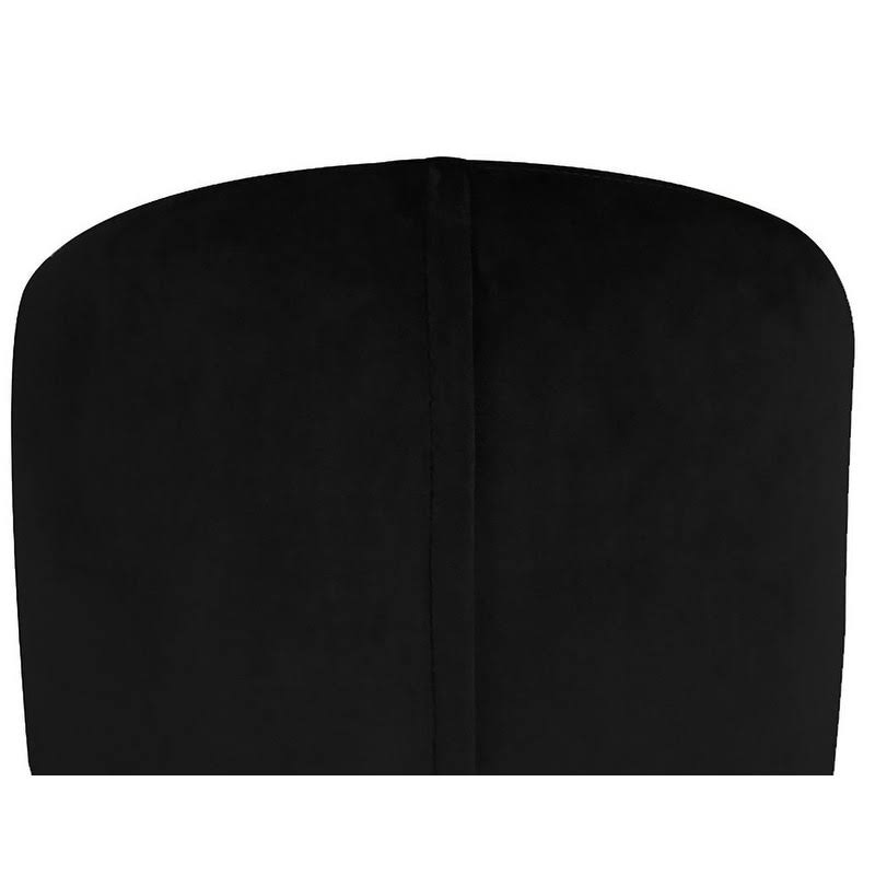 Best Master Furniture Modern Black Velvet Fabric Chair, Set of 2