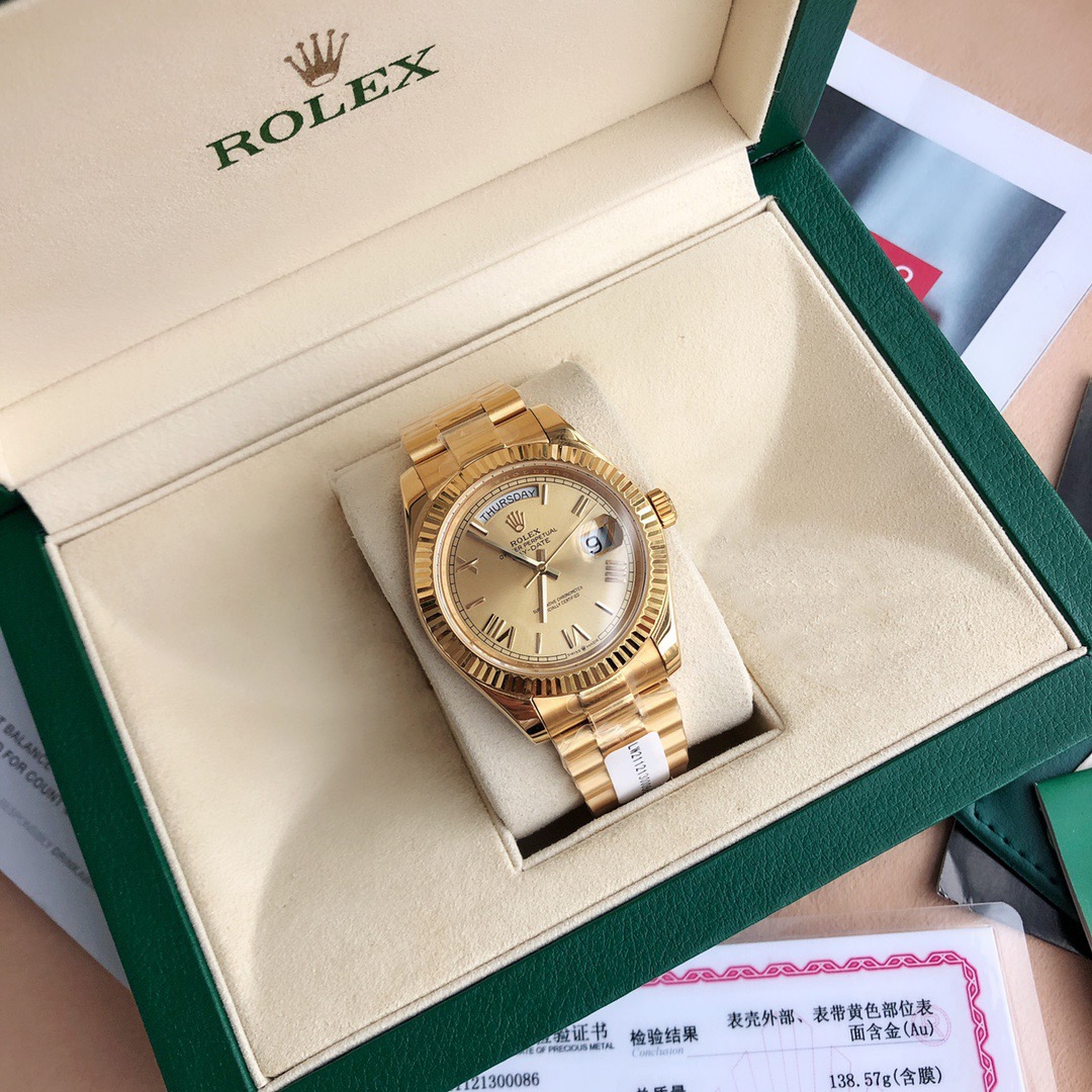 Rolex here comes a truly genuine gold watch