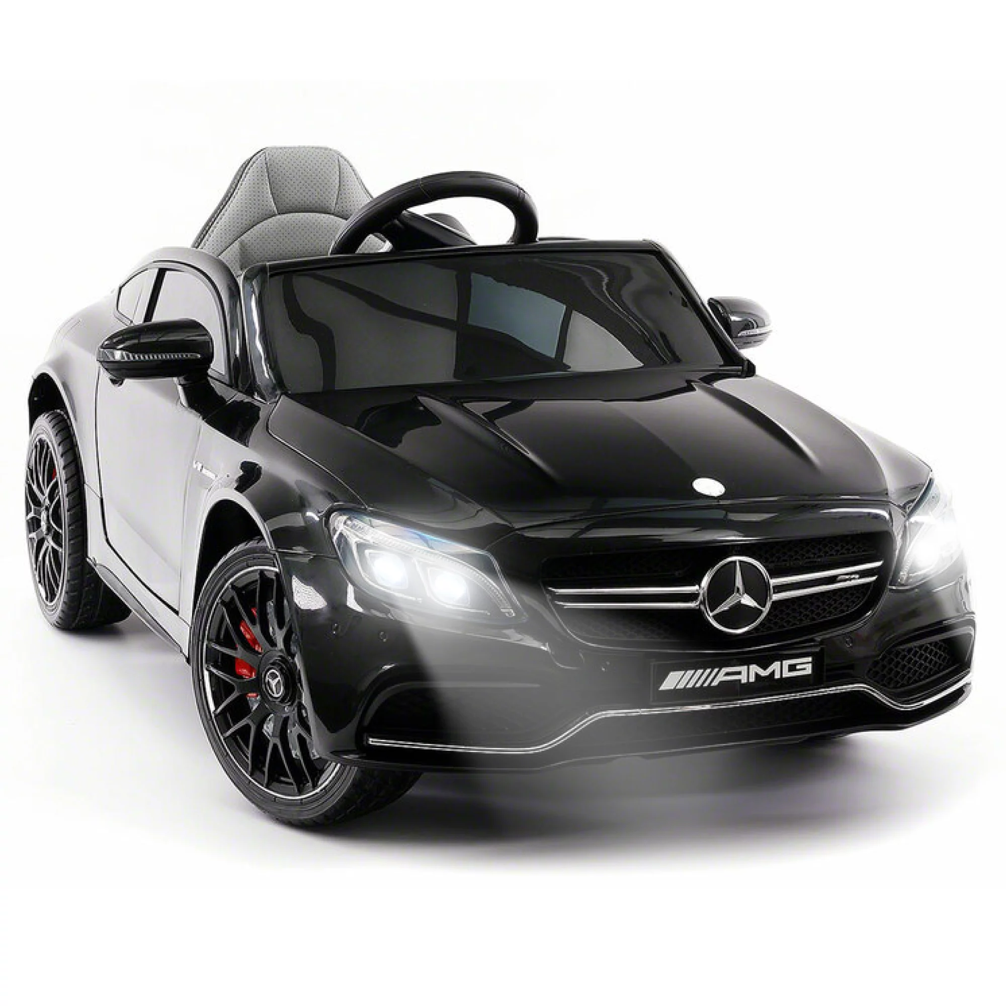 Mercedes Benz Kids Ride On Car 12V Licensed Electric Cars Motorized Vehicles for Boys, Remote Control, Leather Seat, Music, Horn