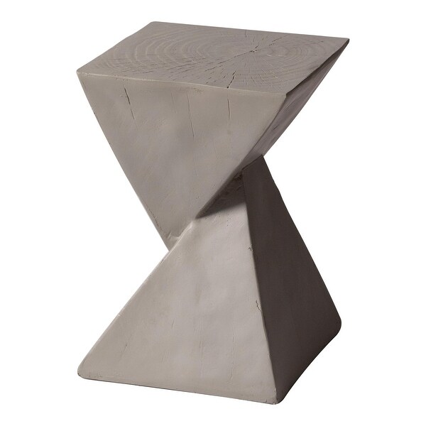 Modern Square Side Table in Fiberstone Glint Series by LeisureMod
