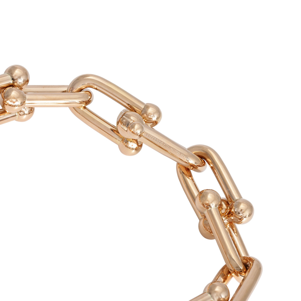 Tiffany & Co. Hardware Link Add 1 Frame Bracelet 18K Rose Gold 60153064