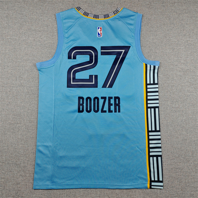 Men's Memphis Grizzlies Cameron Boozer #27 Light Blue Swingman Jersey - Statement Edition