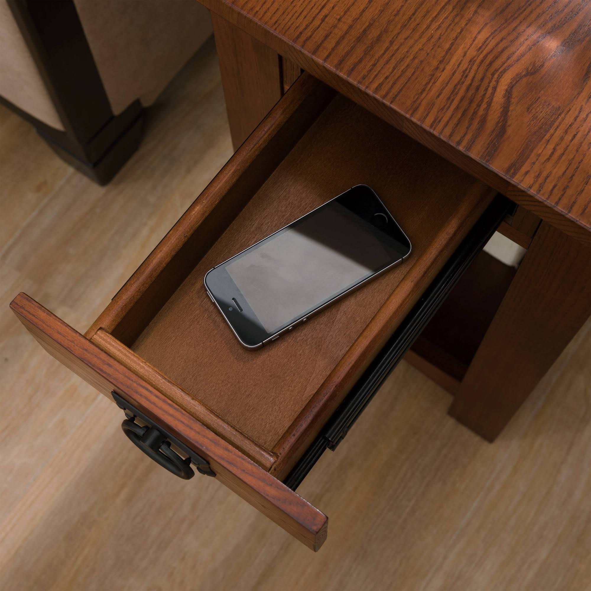 Leick Furniture Mission Chairside Table, Medium Oak