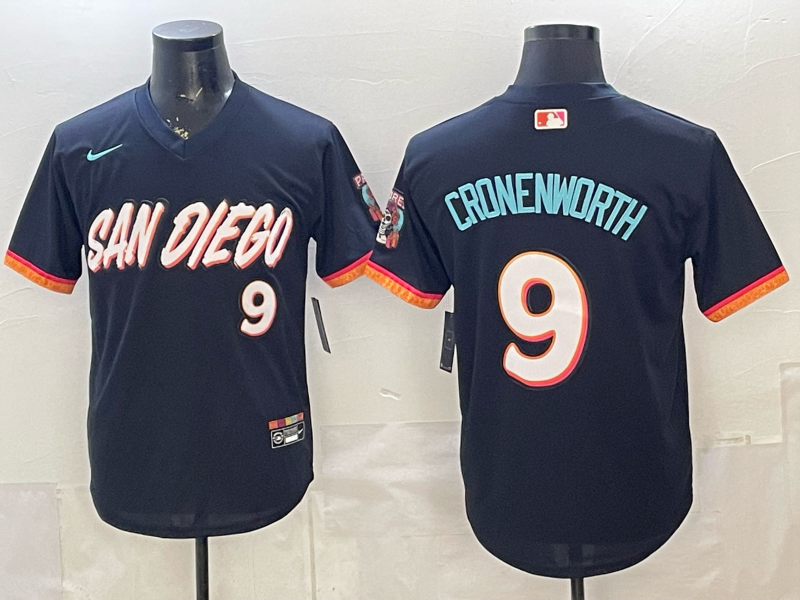 Men's San Diego Padres Jake Cronenworth #9 Obsidian 2026 City Connect Stadium Jersey