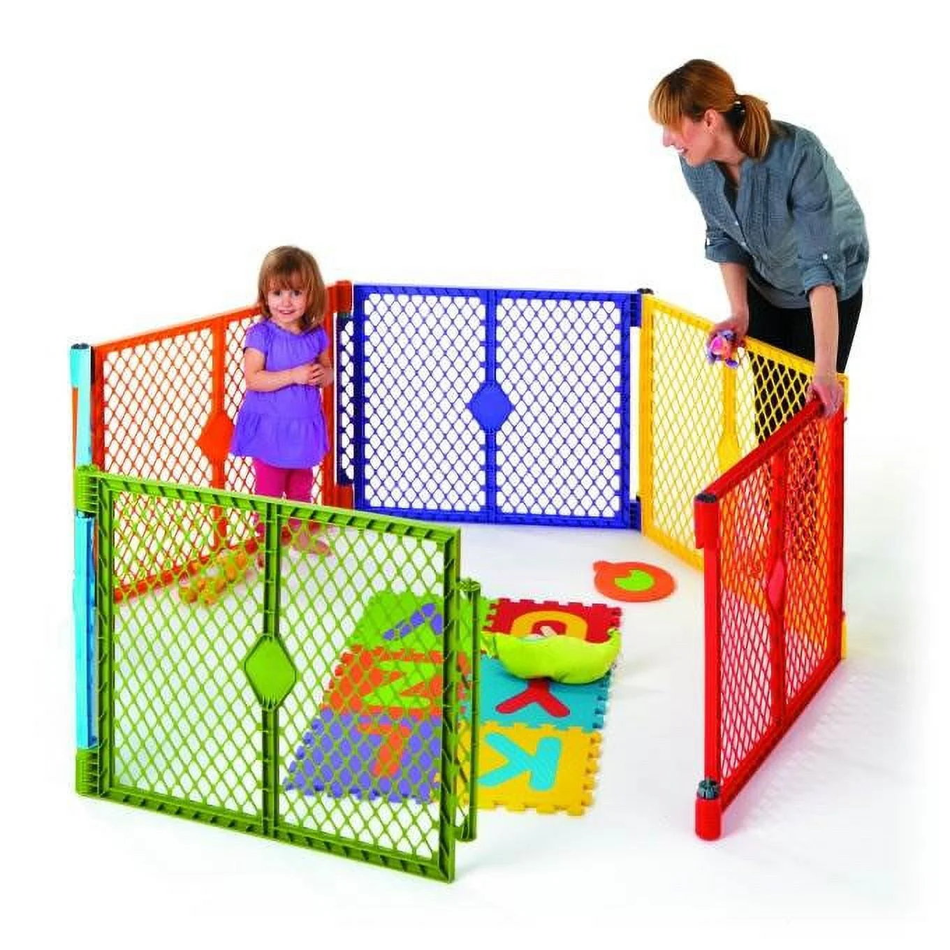 RUICHI Superyard Colorplay 6 Panel Freestanding Gate RUICHI