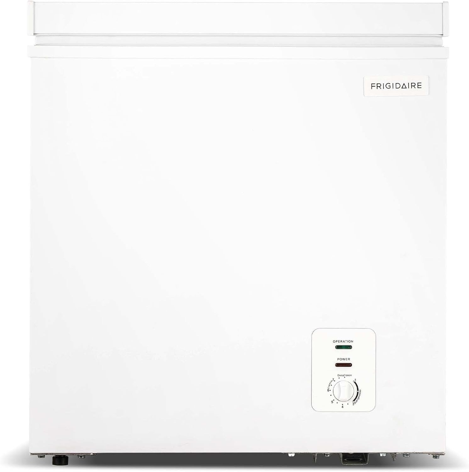 Chest Deep Freezer, 2.0 Cu. Ft. Capacity, Adjustable Thermostat-Removable Vinyl Coated Wire Basket-Easy Defrost Drain- Garage Ready- Pearl White