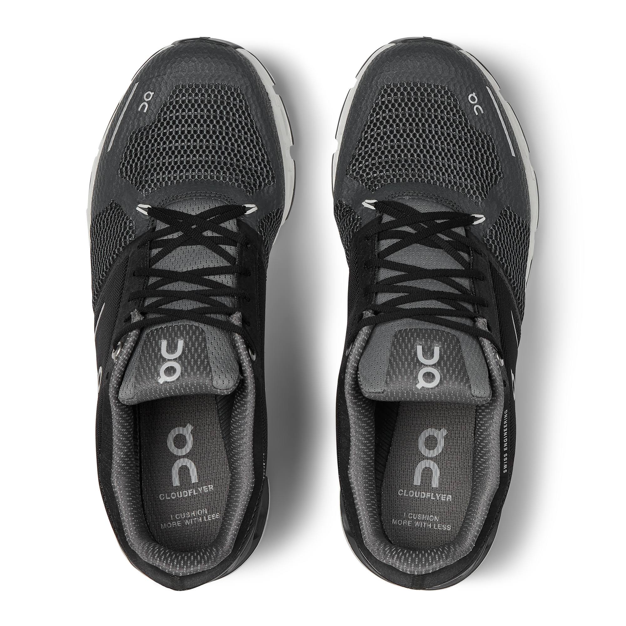 Men&s on Cloudflyer - Black/White, 7.5
