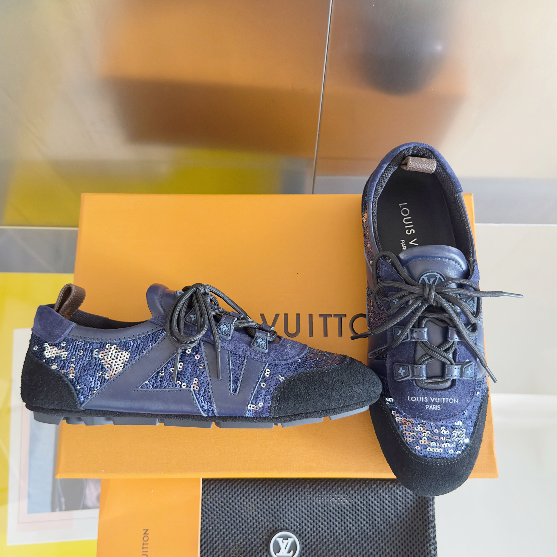Louis Vuitton Sneakerina Sequin Blue – Ballet-Inspired Women’s Sneakers