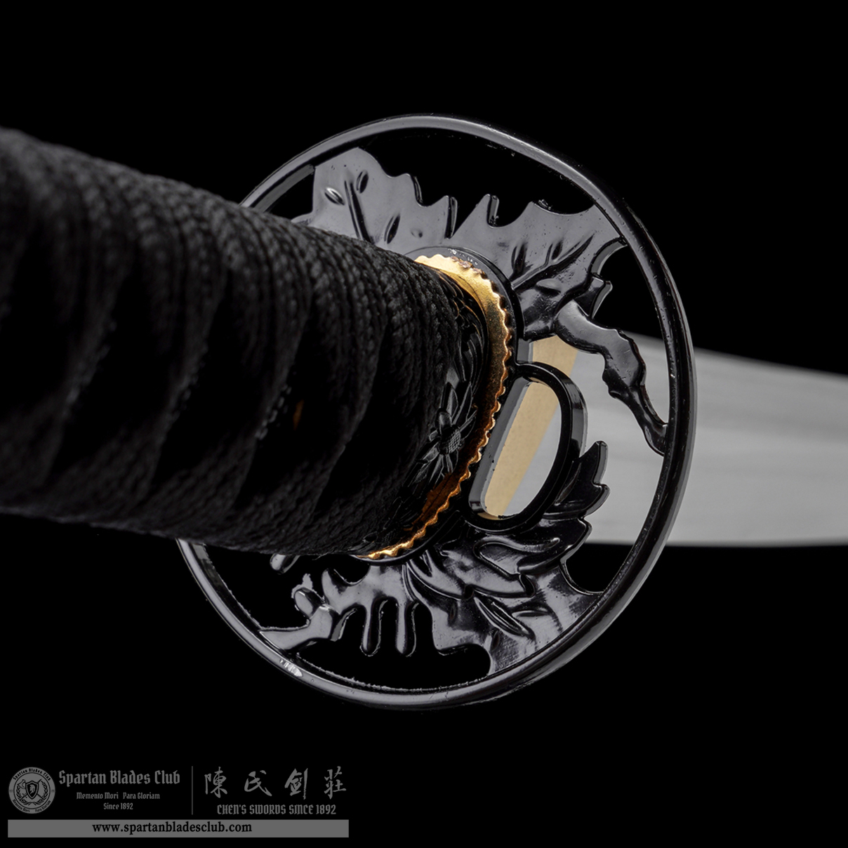 HW41 | Kageha | Not Sharpened | Practice Sword | Katana | Carbon Steel | Black | Leaf | Full-tang | Spartan Blades Club | CHEN'S SWORDS 1892 - Spartan Blades Club - 陳氏劍莊1892